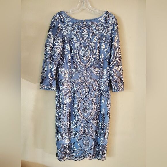 ADRIANNA PAPELL Women's Beaded Cocktail Dress Size 10 - Picture 5 of 9